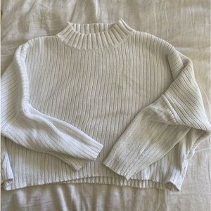 Honest Cotton Boxy White Sweater
